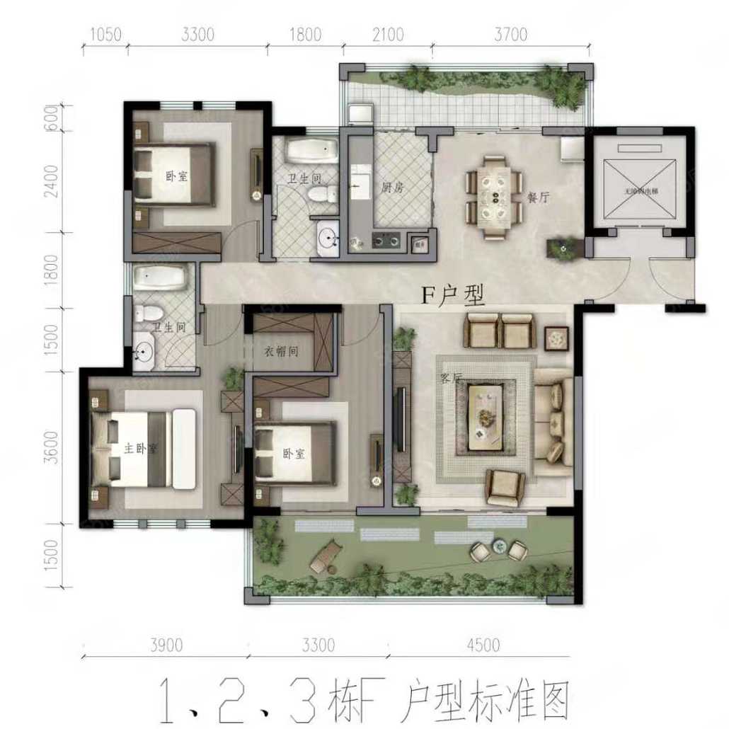 南部区普洱院子    面积:138平米  户型:三室两厅两卫双阳台    楼层