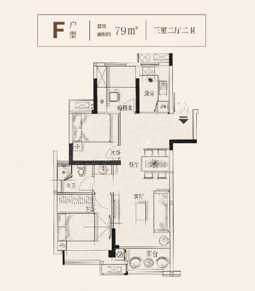 鸿翔·蔚蓝海岸府户型图