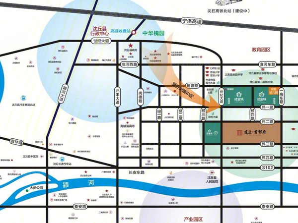 沈丘建业城君邻府楼盘区位规划