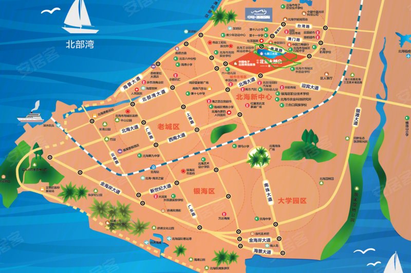 中电北海大都会交通图