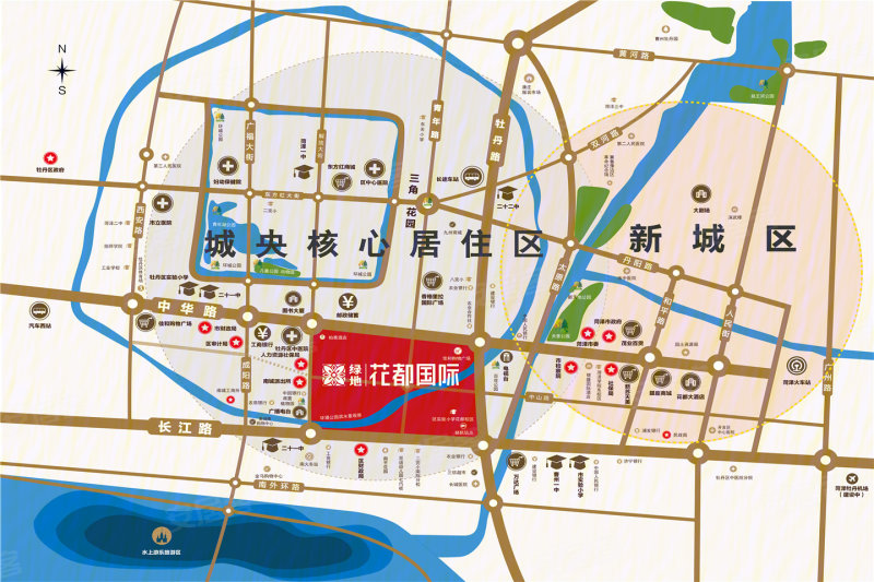 绿地花都国际交通图