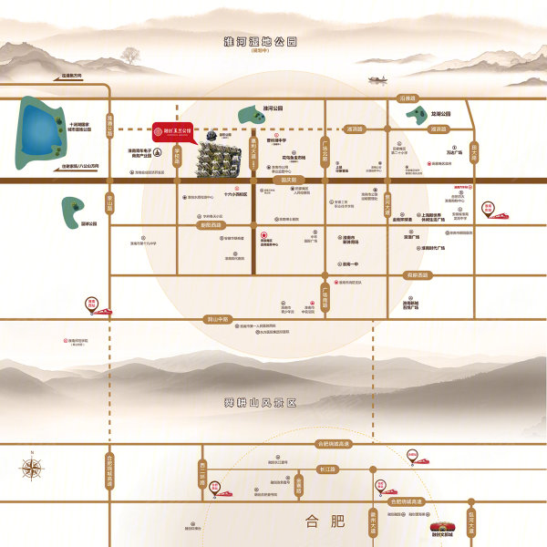 淮南融创玉兰公馆-交通图(13) - 淮南安居客