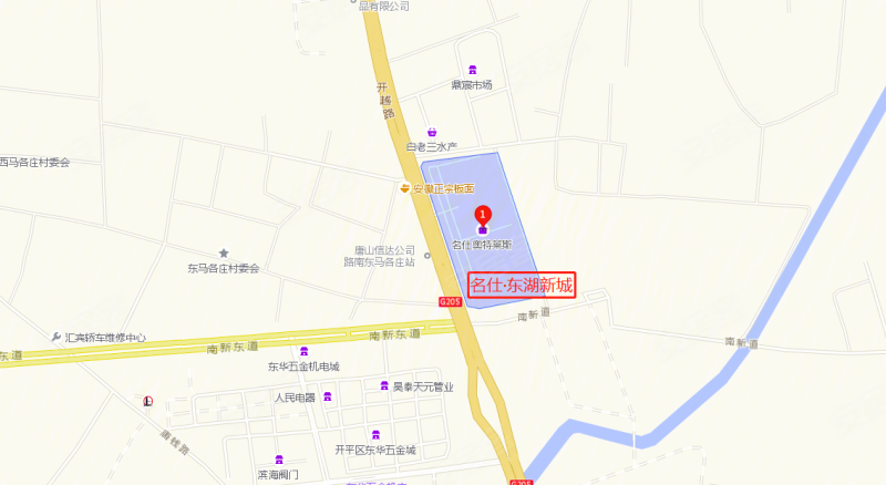 唐山名仕·东湖新城-交通图(1) - 唐山安居客