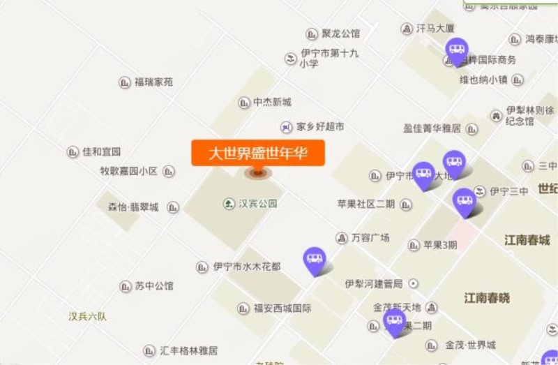 伊宁市大世界盛世年华-交通图(4) - 伊宁市安居客