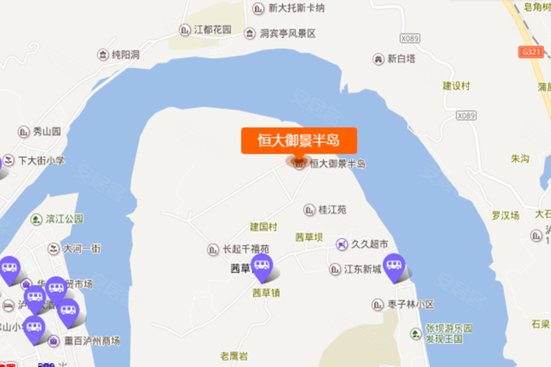 泸州恒大御景半岛-交通图(127 泸州安居客