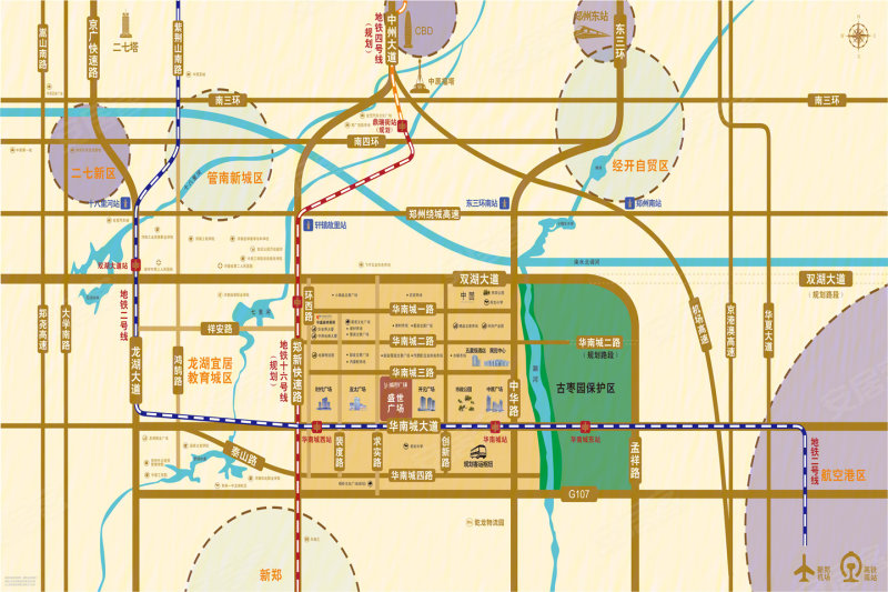 郑州华南城·盛世广场-交通图(13) - 郑州安居客