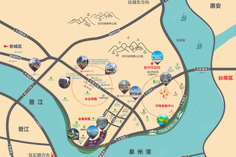 泉州东海湾门第-交通图(21) - 泉州安居客