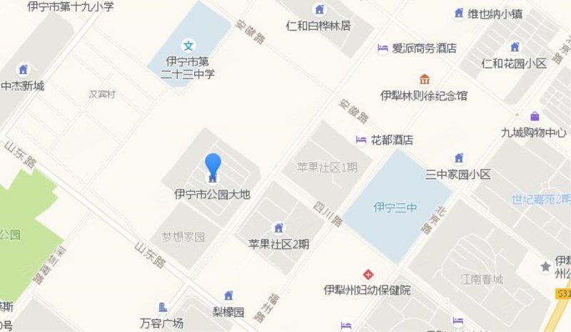 伊宁市公园大地-交通图(3) - 伊宁市安居客