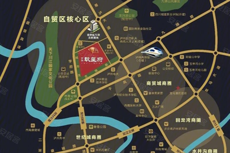 泸州万华玖玺府-交通图(60 泸州安居客