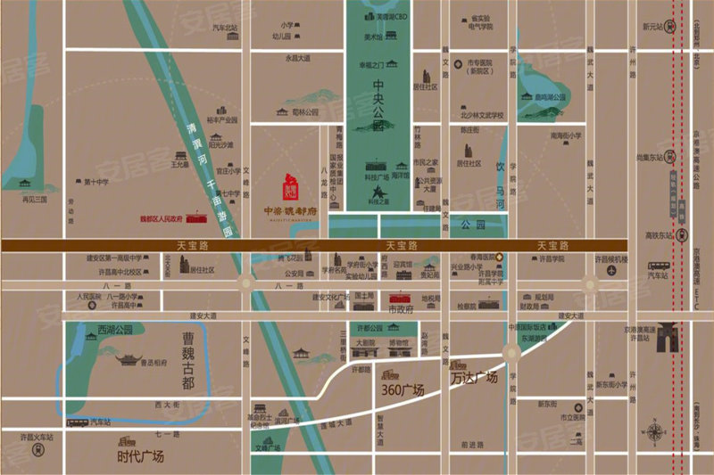 许昌中梁魏都府-交通图(46) - 许昌安居客