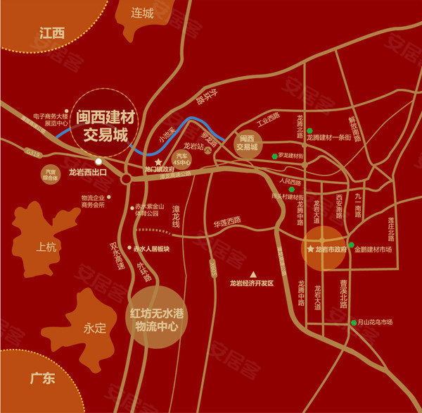 龙岩闽西建材交易城-沙盘图(17) - 龙岩安居客