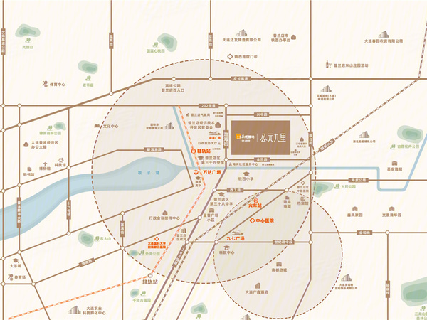 华润置地公元九里楼盘区位规划