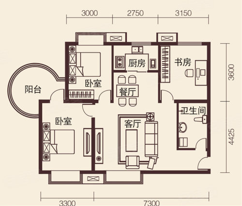 逸景佲居户型图