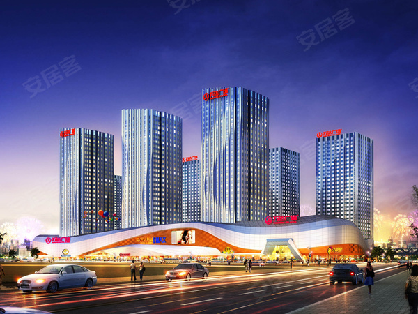 大连开发区万达广场楼盘建筑物外景