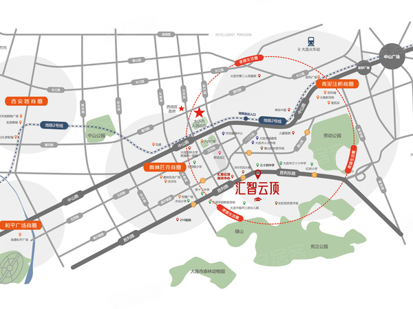 汇智云顶,大连汇智云顶房价,楼盘户型,周边配套,交通地图,胜利路与