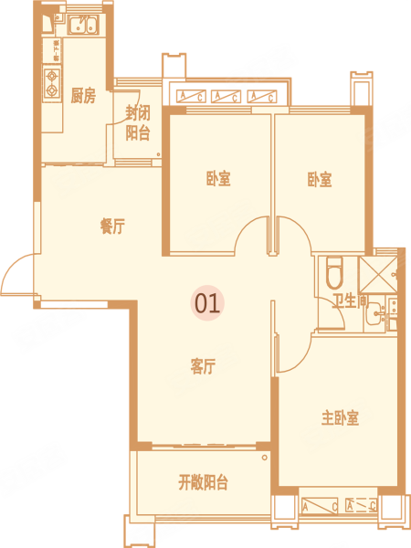 开封楼盘 兰考楼盘 兰考恒大帝景 南                      户型图