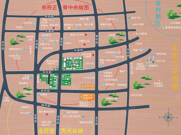 中原盛世城楼盘区位规划