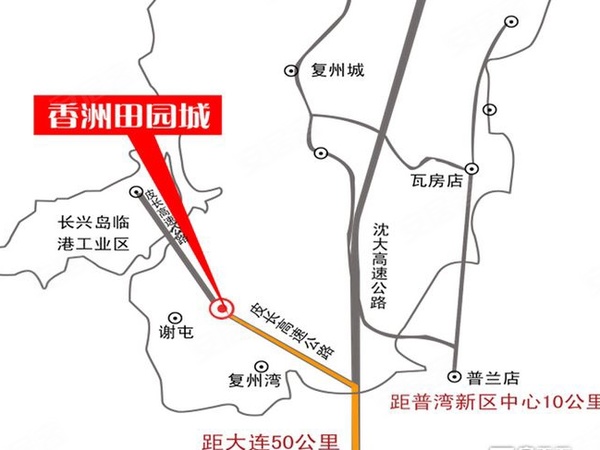 香洲田园城,瓦房店香洲田园城房价,楼盘户型,周边配套