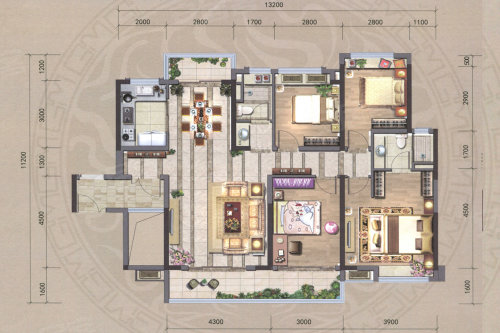 金地天河公馆户型图