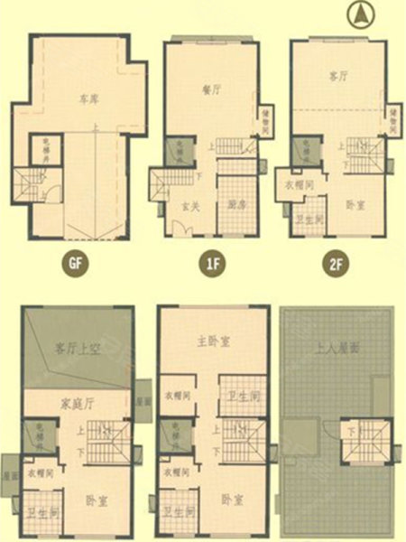 涟岸335㎡别墅,涟岸别墅约335.00平米户型图,朝南朝向 佛山安居客