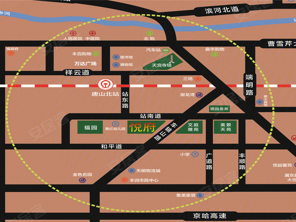 丰润悦府楼盘区位规划