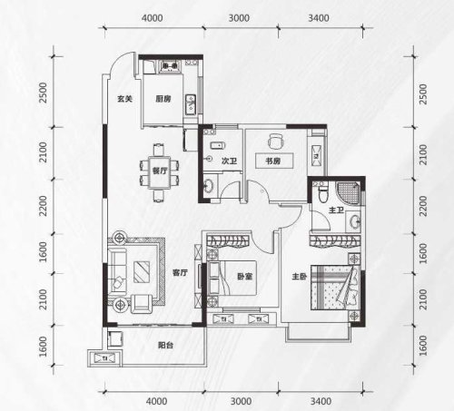 17平米户型图,朝南朝向 娄底安居客