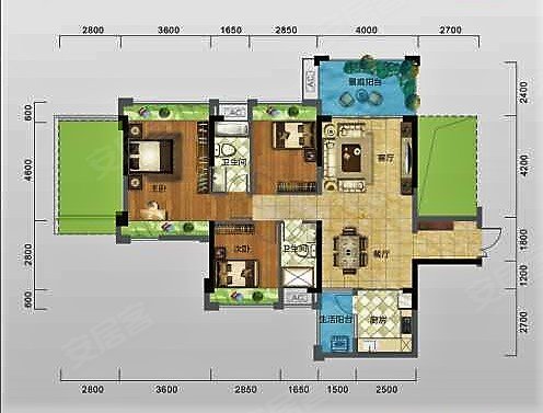地标海东广场户型图
