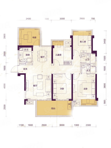 建发玺院户型图