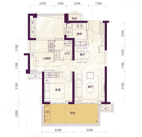 建发玺院户型图