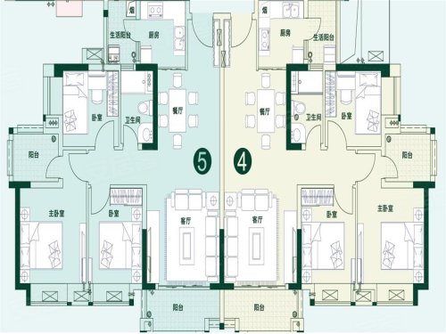 增城楼盘 新塘楼盘 中森茗苑  南                      户型图