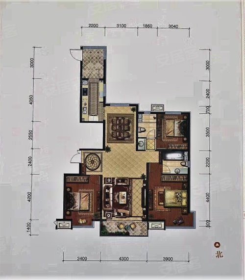 榆林楼盘 榆阳区楼盘 文昌和顺嘉苑 南                      户型图