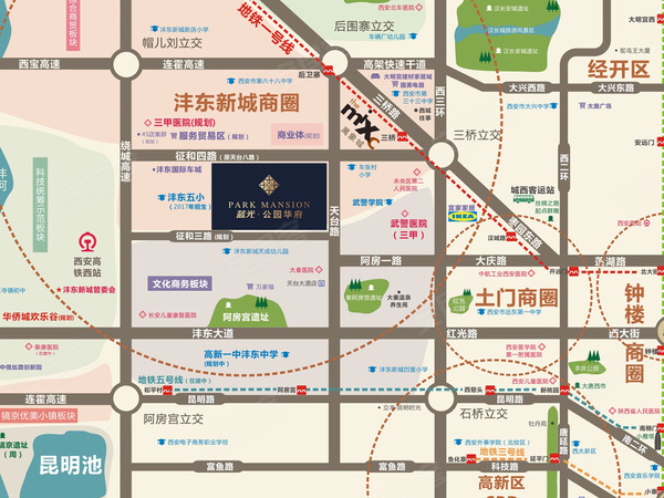 蓝光公园华府项目区位图