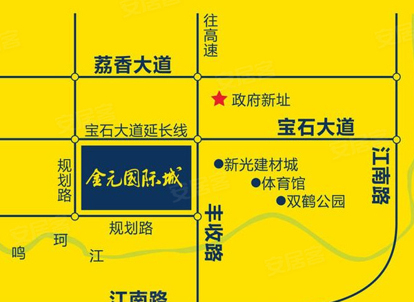 金元国际城,钦州金元国际城房价,楼盘户型,周边配套,交通地图,丰收路