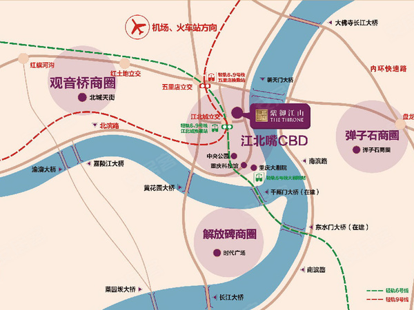 紫御江山紫御江山区位图,位居两江交汇处,项目地处江北嘴cbd.