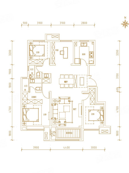 金科·博翠天宸户型图