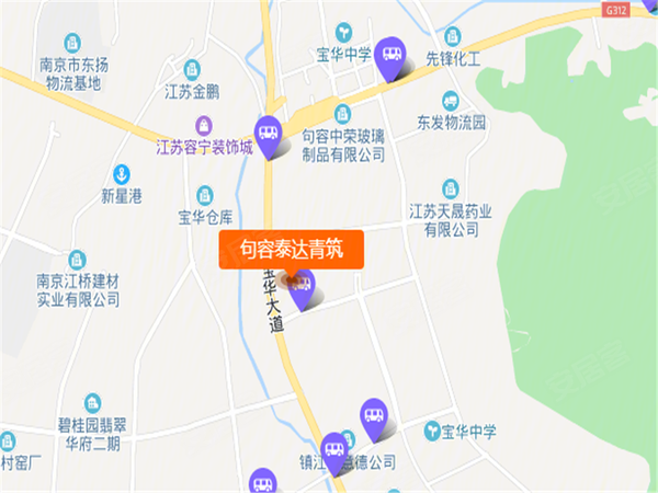 句容句容泰达青筑房价,楼盘户型,周边配套,交通地图,宝华大道66号宝华