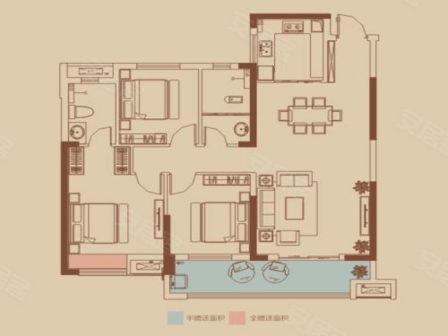 九坤锦沙澜台户型图