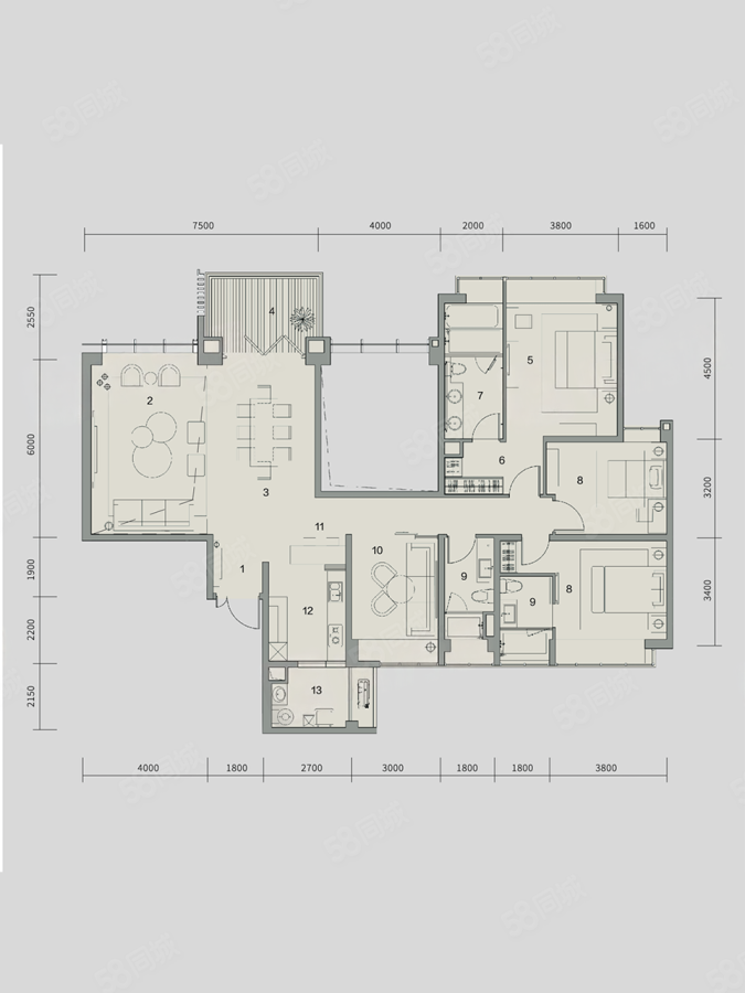 蔚蓝卡地亚花园城户型图,蔚蓝卡地亚花园城小区实景图,实拍内外景图片