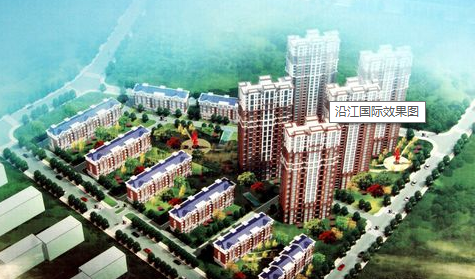 沿江国际楼盘建筑物外景