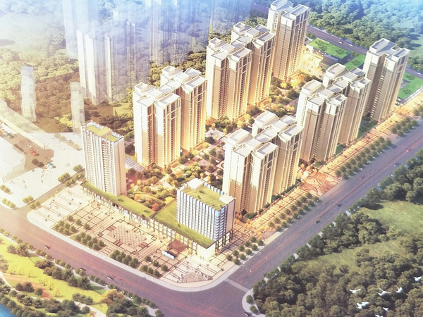 杨坝.小院楼盘建筑物外景