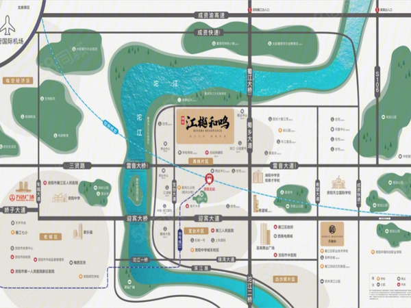 朗基江樾和鸣楼盘区位规划