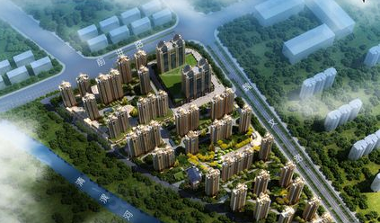骏景中央公园楼盘建筑物外景