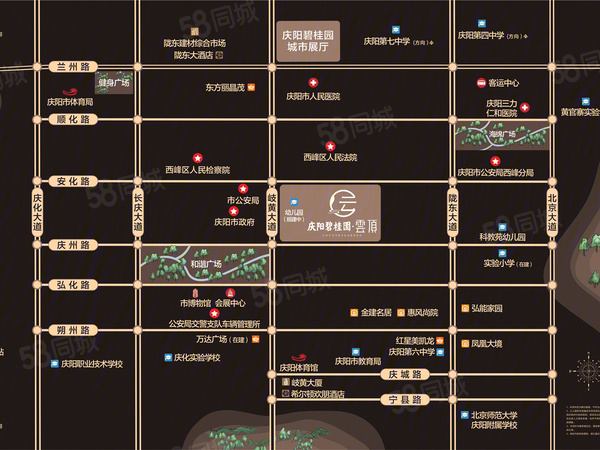 庆阳碧桂园·云顶楼盘区位规划