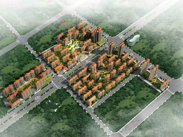 冠南汇侨城楼盘建筑物外景
