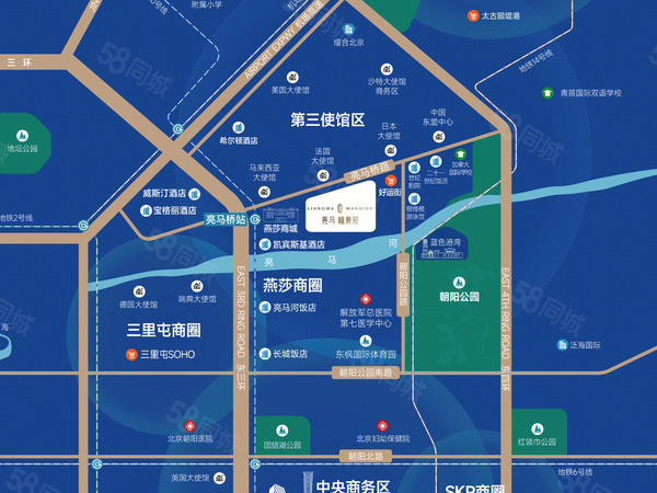 亮馬福景苑樓盤區(qū)位規(guī)劃