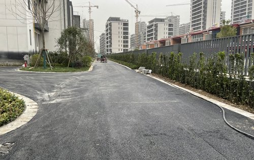 玖玺台小区绿化和道路已经做好