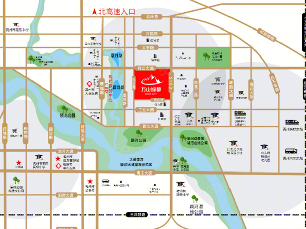 万山绿都楼盘区位规划