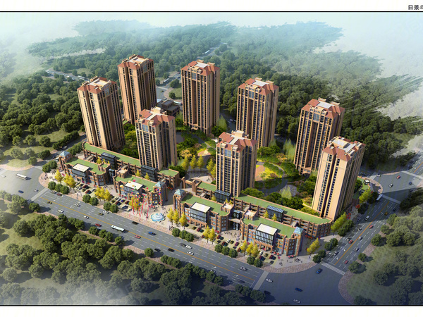 蓝溪谷地楼盘建筑物外景