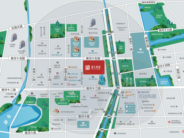 建大悦府楼盘区位规划