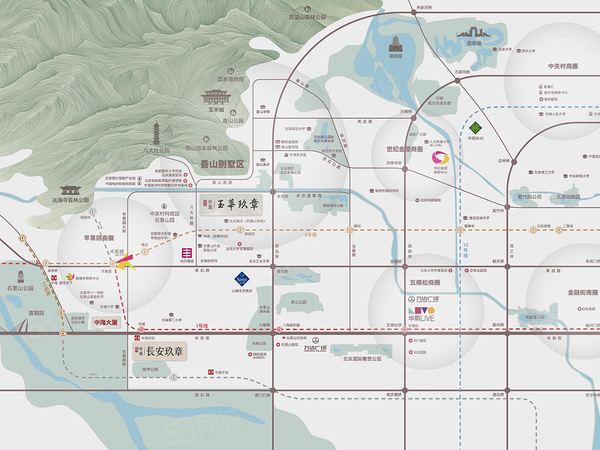 中?！び袢A玖章樓盤區(qū)位規(guī)劃
